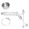 4 Pieces Parrot Food Cup Stainless Steel Bird Food Fruit
