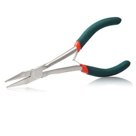 SPEEDWOX Slimline Flat Nose Pliers 6" Long Reach Flat Nose Pliers Comfortable PVC Handles Jewelry Making Pliers for Hard to Reach Narrow Spaces