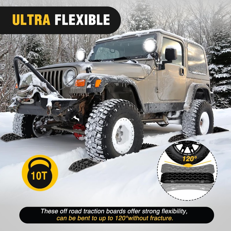 Nilight Recovery Off-road Traction Boards Emergency Tire Ladder Mats For