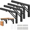 AUTOHJ Folding Shelf Brackets - 10 Inch 4 Pcs Heavy