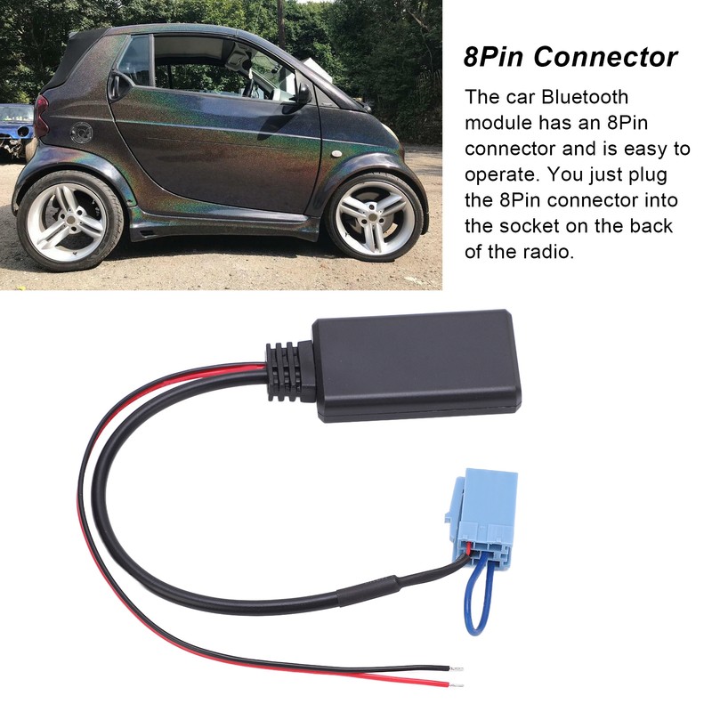 Car Bluetooth AUX in Module 8Pin MINI ISO Wireless Replacement