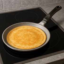 Nice Cooker Roc-Tec Real Stone Particles Non-Stick Crepe Pan for All Heat Sources Including Induction and Oven with Removable Handle (24 cm)