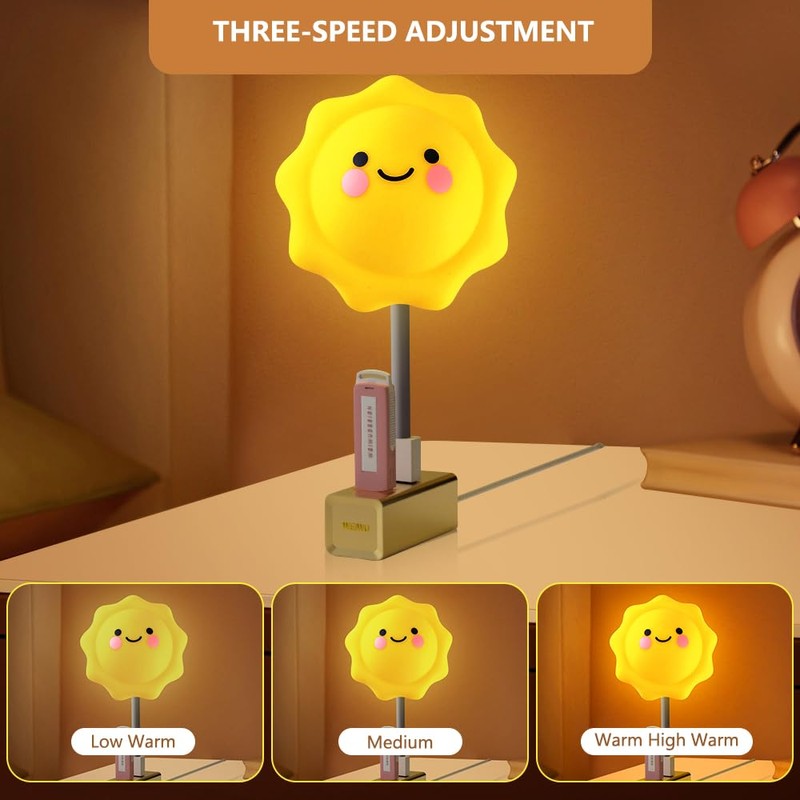 Lunriwis Children's Night Light Sun Night Light Baby LED Light,