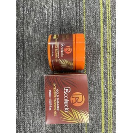 Gold Shimmer Intensive Tanning Gel for Face & Body – Tan Express Accelerator for Shine Brown,for Tanning Beds & Holidays | Moisturising Cream with Vitamin E (150ml)