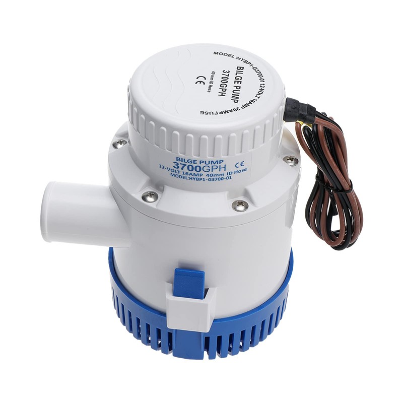 YaeMarine 3700gph 12v Boat Marine Electric Bilge Pump Plumbing Non