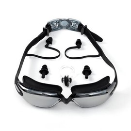 Wavewish Clean View Goggles with Integrated Earplugs (Black) / 웨이브위시 클린뷰 귀마개일체 물안경(블랙)