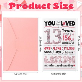 ViEinkaufen 13th Birthday Gifts for Girls,Adjustable Pearl & CZ Ball Bracelet and Happy Birthday Card for 13 Year Old Girls,13th Birthday Decorations, Teenager Gifts for Daughter Sisters Friends