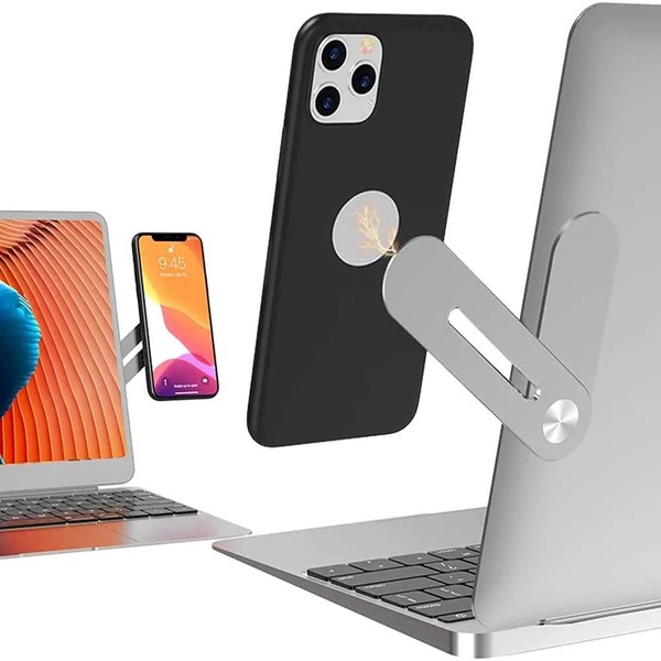 Magnetic Mobile Phone Holder Laptop Slim Portable Foldable Side Mount
