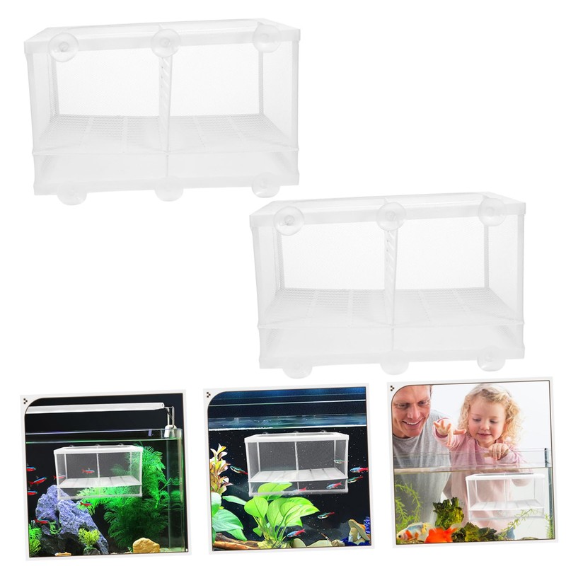 Sosoport Aquarium Fish Breeder Box Mesh Fish Isolation Tank for