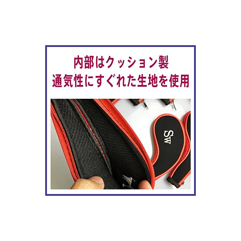 10 Pcs Cushion Zipper Golf Club Iron Covers Head Covers