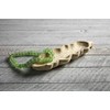 Mud Pie Paulownia Wood Leaf Shaped Decorative Tray, Brown, 18"