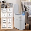 JUDRDO 3.5 Gal Slim Touchless Bathroom Trash Can, Automatic Diaper