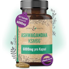 Ashwagandha KSM-66 Capsules - Ultra High Dose 500 mg Extract per Capsule - Pure KSM-66 Extract without Additives - 100 Ashwagandha Capsules - Ashwagandha High Dose KSM66 Withanolide, Ashwaganda