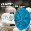 Olaemuo 100% Mulberry Silk-Bonnet for Sleeping Women/Men for Curly/Thin/Short/Medium/Braids Hair,