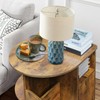 TooCust Rotating End Table with Storage, Rotating Side Table Living