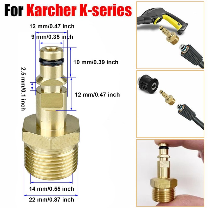 Taicols Pressure Adapter Set M22 Quick Connect Kit for High