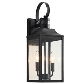 GAAZIE Motion Sensor Outdoor Wall Light Black 2-Lighting Exterior Lighting Fixtures Wall Mount,Farmhouse Waterproof Porch Lights, Modern Outside Light for House 1 Pack