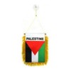 AZ FLAG Palestine Mini Banner 6'' x 4'' - Palestinian Pennant 15 x 10 cm - Mini Banners 4x6 inch Suction Cup Hanger