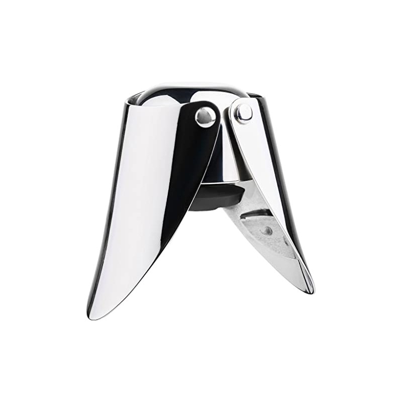 Zone Denmark Rocks Champagne Stopper, Polished Stainless Steel