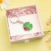 BOOMTOP Key Ring Lucky Charm Clover Ladybird Four Leaf Clover