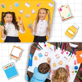 Censen 32 Pack 960 Sheet Painting Theme Sticky Notes Back to School Kids Art Sticky Pads Paint Party Favors for Birthday Art Parties, Events, Candy Bag Fillers and Classroom Rewards