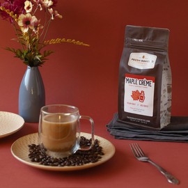 Fresh Roasted Coffee, Maple Crème Flavored Coffee, 12 oz, Medium Roast, Kosher, Ground