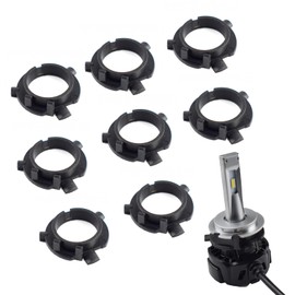 NIIIYTYB 8Pcs H7 Bulb Adapter LED Headlight Retainer Clip for Automotive Use H7 to H11 Retaining Ring Headlight Bulb Socket Holder Retainers for Secure Fitment in Cars and Trucks