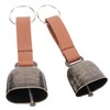 Kisangel 3sets Hanging Bear Bell Metal Camping Bell Loud for