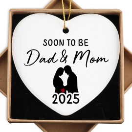 First Time Mom Dad Gifts Ornament Keepsake Sign Heart Plaque Mom and Dad Gifts for New Parents Mom Dad to Be Gifts Expecting Parents to Be Unique Gifts
