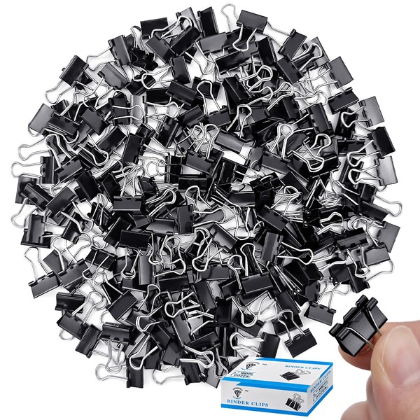 240 Pack Mini Binder Clips, Black Binder Clips, Small Paper
