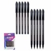 CLARO Scholar Ballpoint Pens, BLACK, Medium Point (1.0mm), Pack of
