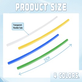 Zansens 4 Pcs Cuttable Foam Suction Tube Foam Cannon Straw and 2 Pcs Stainless Steel Filter Balls for Most Foam Guns, High Pressure Car Wash Machines,Adaptation Tools