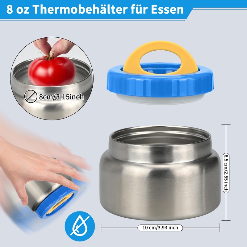 Smlper Thermal Food Container, 250 ml/350 ml, Stainless Steel Children's