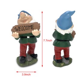 XUBX Garden Gnome Statue, Garden Decoration Figures, Garden Decoration Figures, Garden Garden Figure Resin Weatherproof Gnome Figures, Gnome Figure Statue Sculpture, Garden Decoration for Laws-1