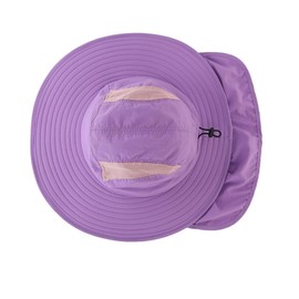 Magracy Men's UPF 50+ Sun Hat with Neck Protection Wide Brim Mesh Safari Hat Fishing Hat, purple