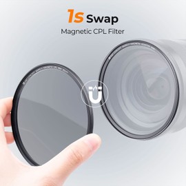K&F Concept Nano X-Series Magnetic Polarising Filter 77 mm with Magnetic Adapter Ring Circular Polarising Filter CPL Filter with 28x Tempered