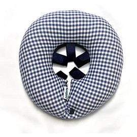 Puppy Bumpers Navy & White Check Prints - Made in USA Puppy Bumpers 100% Cotton Stuffed Safety Fence Collar to Keep Your pet Safely on The Right Side of The Fence. (Up to 10")