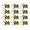 Swish Curtain Pincer Clips Pack of 12 Shiny Brass Effect