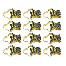 Swish Curtain Pincer Clips Pack of 12 Shiny Brass Effect