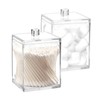Youngever 2 Pack 15 Ounce Clear Plastic Apothecary Jars, Square