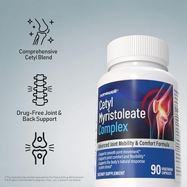 NANOWELL, Cetyl Myristoleate Complex, CMO, Ultra Support for Relief from Joint Discomfort and Stiffness, Advanced Joint Mobility & Comfort Formula 90 Capsules