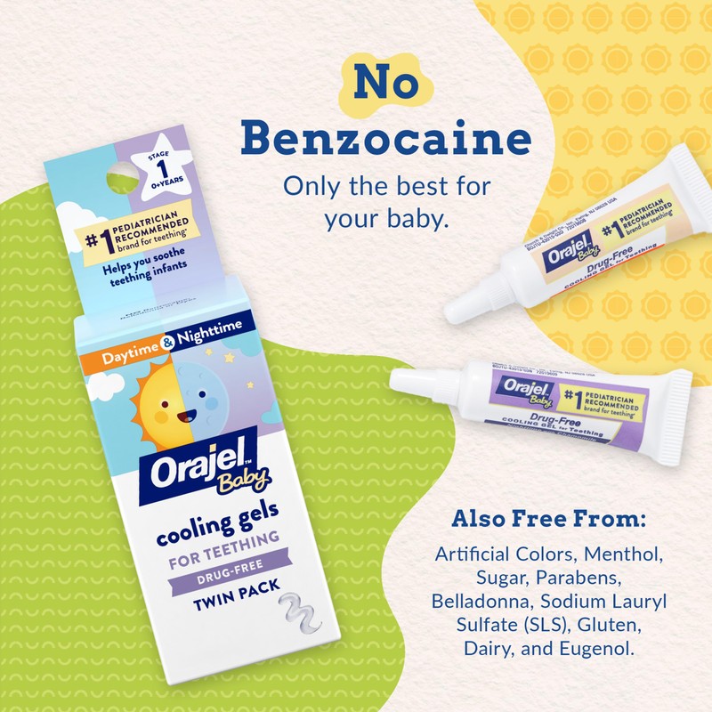 Orajel Baby Daytime & Nighttime Cooling Gels for Teething, Drug