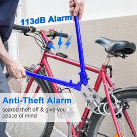 ZEXMTE Bike Alarm Wireless Vibration Motion Sensor 113dB Waterproof Motorcycle Alarm with Remote, Black