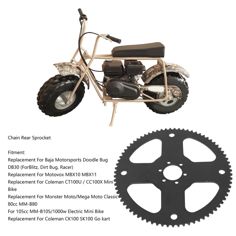 Chain Rear Sprocket 75 Tooth 35 Chain Metal Alloy Chain