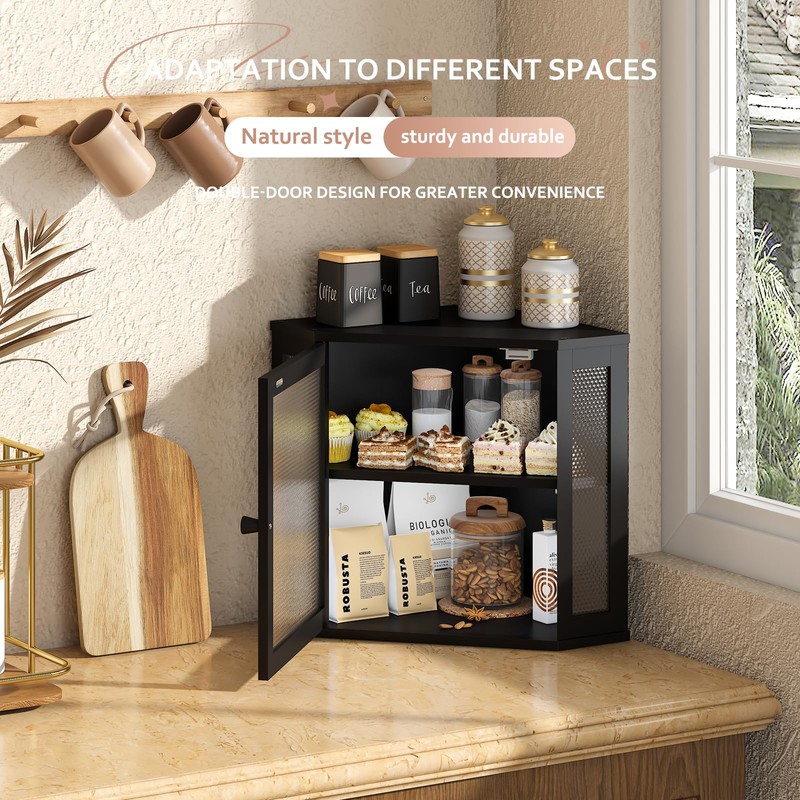 STDDRE Corner Bread Box Kitchen Countertop Extra Large Capacity Farmhouse