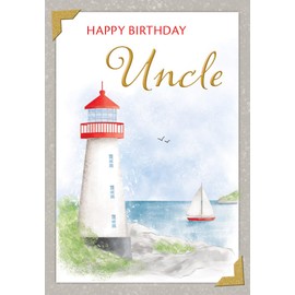 Piccadilly Greetings Birthday Card Uncle Lighthouse - 7 x 5 inches