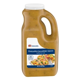 Minor's Vegan Pineapple Jalapeno, Cooking Sauce and Marinade, Great on Chicken, Seafood and Flatbreads 5 lb Jug
