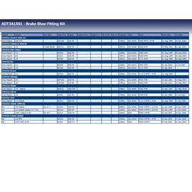 Blue Print ADT341501 Fitting Kit for Brake Shoe, pack of one
