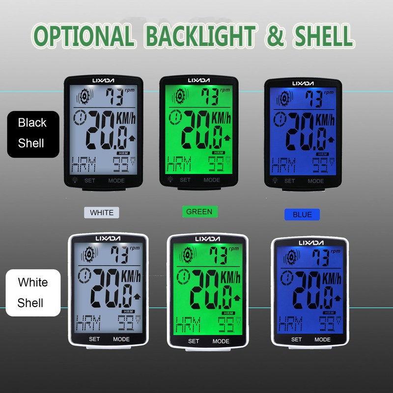 LIXADA 3 in 1 Wireless Bike Computer Multi Functional LCD