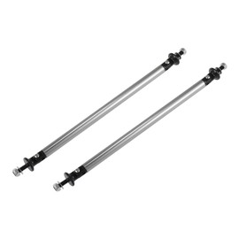 Motoforti 2pcs 200mm 7.87" Adjust Car Bumper Splitter Support Rod Silver Tone Long-lasting